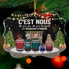 C'est Nous Un Peu Fou Un Peu Bruyant Et Beaucoup D'amour - French Personalized Custom Benelux Shaped Acrylic Christmas Ornament - Gift For Family, Christmas Gift