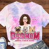 Cool Dog Mom - Personalized Unisex All-Over Printed T-Shirt