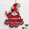 Gnomes With Hearts - Gift For Mom, Grandma - Personalized Shaped Wood Sign