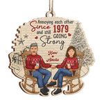 Annoying Each Other Since That Moment - Couple Personalized Custom Ornament - Wood Benelux Shaped - Christmas Gift For Husband Wife, Anniversary
