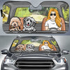 Road Trip With Dogs - Personalized Auto Sunshade - Gift For Pet Lovers