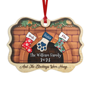 Christmas Stockings Hanging - Personalized Custom Benelux Shaped Wood Christmas Ornament