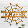 Halloween Spider Welcome - Personalized Shaped Wood Sign - Gift For Family, Halloween Gift