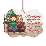 Custom Funny 10th Anniversary Christmas Gifts for Couples - Personalized Ornament