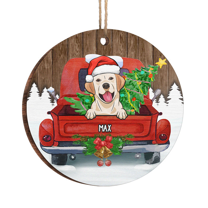 Ready For Christmas - Personalized Custom Round Shaped Wood Christmas Ornament - Gift For Pet Lovers, Christmas Gift