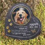 Don't Think We're Far Apart - Personalized Memorial Stone, Pet Grave Marker - Upload Image, Memorial Gift, Sympathy Gift