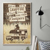 Sit By The Campfire & Watch People Park Their Campers - Gift For Couples, Husband Wife, Personalized Vertical Poster
