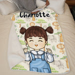 Playful Background - Personalized Custom Blanket - Gift For Kids, Gift For Family, Christmas Gift