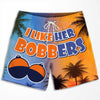 Like Her Bobbers, Like His Pole - Couple Beach Shorts - Gift For Couples, Husband Wife