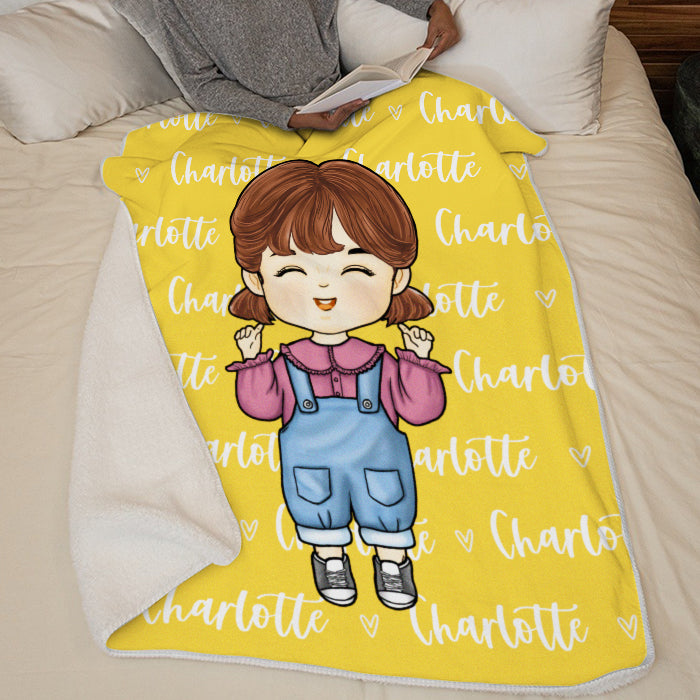 Colorful Lovely Lettering - Personalized Custom Blanket - Gift For Kids, Gift For Family, Christmas Gift