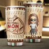 Livin' That Football Mom Life - Gift For Mom, Personalized Tumbler