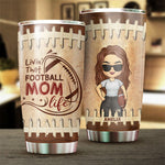 Livin' That Football Mom Life - Gift For Mom, Personalized Tumbler