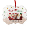We're Besties Forever - Bestie Personalized Custom Ornament - Aluminum Benelux Shaped - Christmas Gift For Best Friends, BFF, Sisters