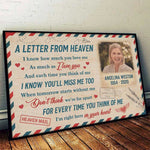 A Letter From Heaven - Upload Image, Personalized Horizontal Poster