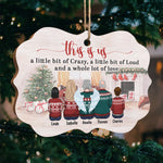 Life Is Better With Family - Family Personalized Custom Ornament - Wood Benelux Shaped - Christmas Gift For Siblings, Brothers, Sisters