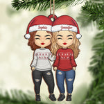 You & Me Under The Christmas Tree - Couple Personalized Custom Ornament - Wood Unique Shaped - Christmas Gift For Brothers, Kids