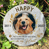No Longer By Side But Forever In Heart - Personalized Memorial Stone, Pet Grave Marker - Upload Image, Memorial Gift, Sympathy Gift