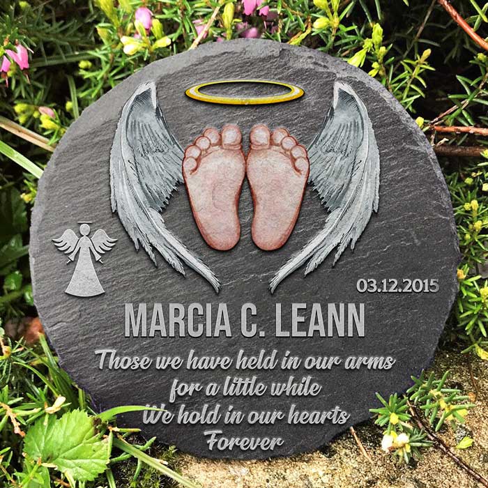 We Have Held In Our Arms For A Little While - Personalized Memorial Stone, Human Grave Marker - Memorial Gift, Sympathy Gift
