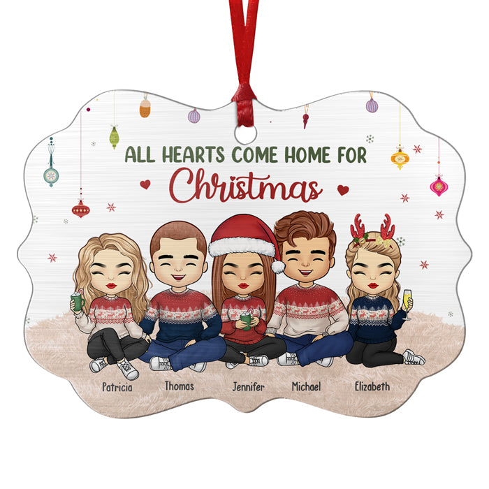 The Greatest Gift Of All Is Family - Family Personalized Custom Ornament - Aluminum Benelux Shaped - Christmas Gift For Family Members