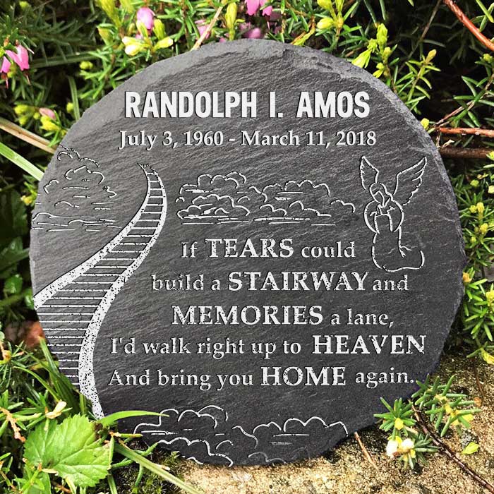 If Tears Could Build A Stairway - Personalized Memorial Stone, Human Grave Marker - Memorial Gift, Sympathy Gift