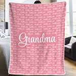 Warm and Cozy - Family Personalized Custom Blanket - Gift For Grandparents, Grandma, Grandpa