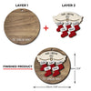 Merry Christmas Happy Family - Personalized Custom Round Shaped 2 Layered Wood Christmas Ornament - Gift For Family Member, Christmas Gift