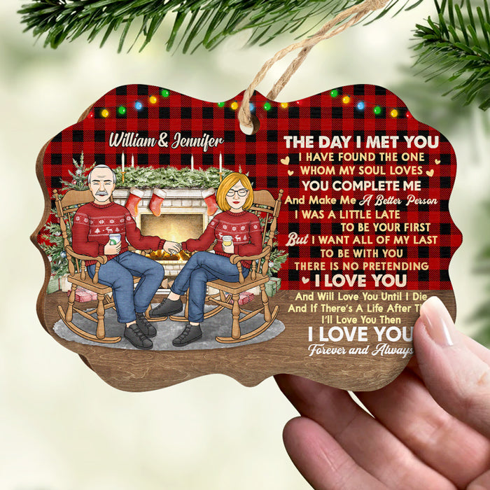 I Want All Of My Last To Be With You - Personalized Custom Benelux Shaped Wood Christmas Ornament - Gift For Couple, Husband Wife, Anniversary, Engagement, Wedding, Marriage Gift, Christmas Gift