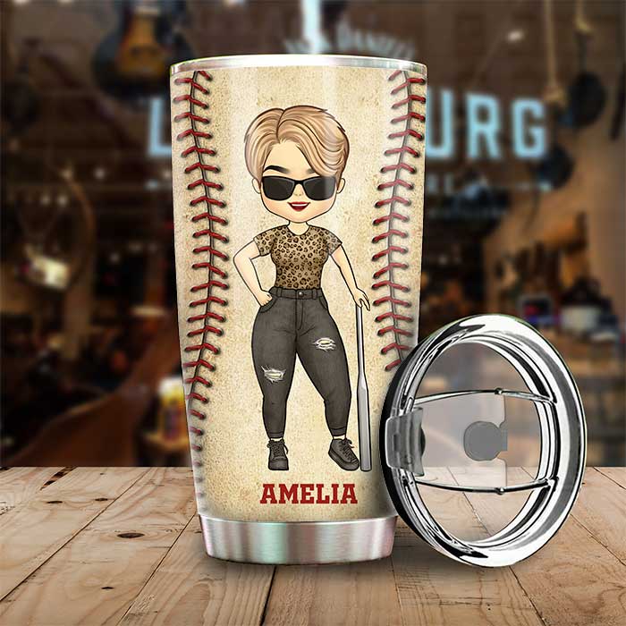 Rockin' The Baseball Mom Life - Gift For Mom, Personalized Tumbler