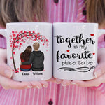 Together Is My Favorite Place To Be - Gift For Couples, Personalized Mug