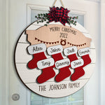 Custom Name Christmas Family Decor - Personalized Wood Sign