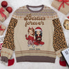 Besties Forever - Bestie Personalized Custom Ugly Sweatshirt - Unisex Wool Jumper - Christmas Gift For Best Friends, BFF, Sisters