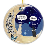Pet Memorial Love You to the Moon and Back Christmas Ornament