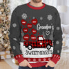 Nana's Little Sweethearts - Personalized Custom Unisex Ugly Christmas Sweatshirt, Wool Sweatshirt, All-Over-Print Sweatshirt -  Gift For Grandma, Grandparents, Christmas Gift