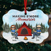 Life Is Better Around The Campfire - Bestie Personalized Custom Ornament - Aluminum Benelux Shaped - Christmas Gift For Best Friends, BFF, Sisters