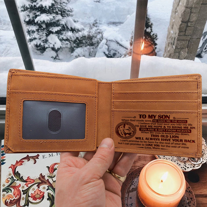 To My Son When God Made Sons, He Gave Me The Best - Bifold Wallet - To My Son, Gift For Son, Son Gift From Dad And Mom, Birthday Gift For Son, Christmas Gift