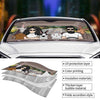 Travelling With Rabbits - Personalized Auto Sunshade - Gift For Couples, Husband Wife