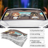 Couple Driving - Personalized Auto Sunshade - Gift For Couples, Husband Wife