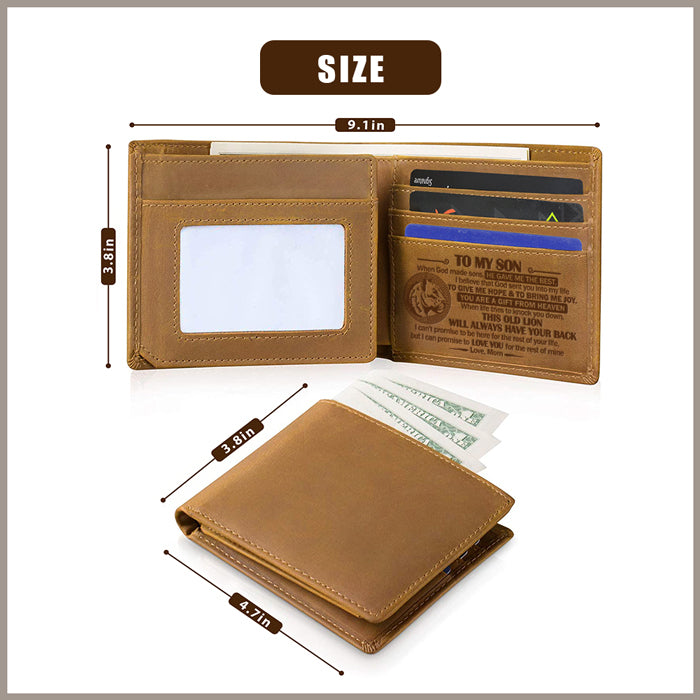 To My Son When God Made Sons, He Gave Me The Best - Bifold Wallet - To My Son, Gift For Son, Son Gift From Dad And Mom, Birthday Gift For Son, Christmas Gift
