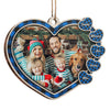The Love Of Our Family - Personalized Custom Heart Shaped Wood Photo Christmas Ornament - Upload Image, Gift For Family, Christmas Gift