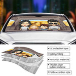 Family Trip Together - Personalized Auto Sunshade - Gift For Couples, Husband Wife