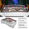 Couple & Dogs 4th July - Personalized Auto Sunshade - Gift For Couples, Husband Wife