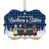 A Whole Lot Of Love - Family Personalized Custom Ornament - Wood Benelux Shaped - Christmas Gift For Siblings, Brothers, Sisters