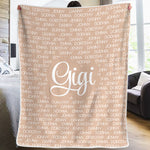 Warm and Cozy - Family Personalized Custom Blanket - Gift For Grandparents, Grandma, Grandpa
