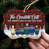 A Whole Lot Of Love - Family Personalized Custom Ornament - Wood Benelux Shaped - Christmas Gift For Siblings, Brothers, Sisters