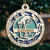 Sport Series - American Football, Baseball, Basketball, Hockey And More - Personalized Custom Round Shaped Wood Christmas Ornament