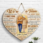 Whatever You Lack, I Got You - Gift For Couples, Husband Wife - Personalized Shaped Wood Sign
