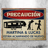Los Campistas Borrachos Vuelven A Acampar - Personalized Camping Metal Sign Spanish