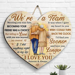 Falling In Love With You Was Beyond My Control - Gift For Couples, Husband Wife - Shaped Wood Sign
