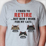 Custom Name Funny Retirement Gifts for Cat Lovers - Personalized Apparel