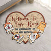 No Need To Knock - Personalized Shaped Decorative Mat - Gift For Pet Lovers
